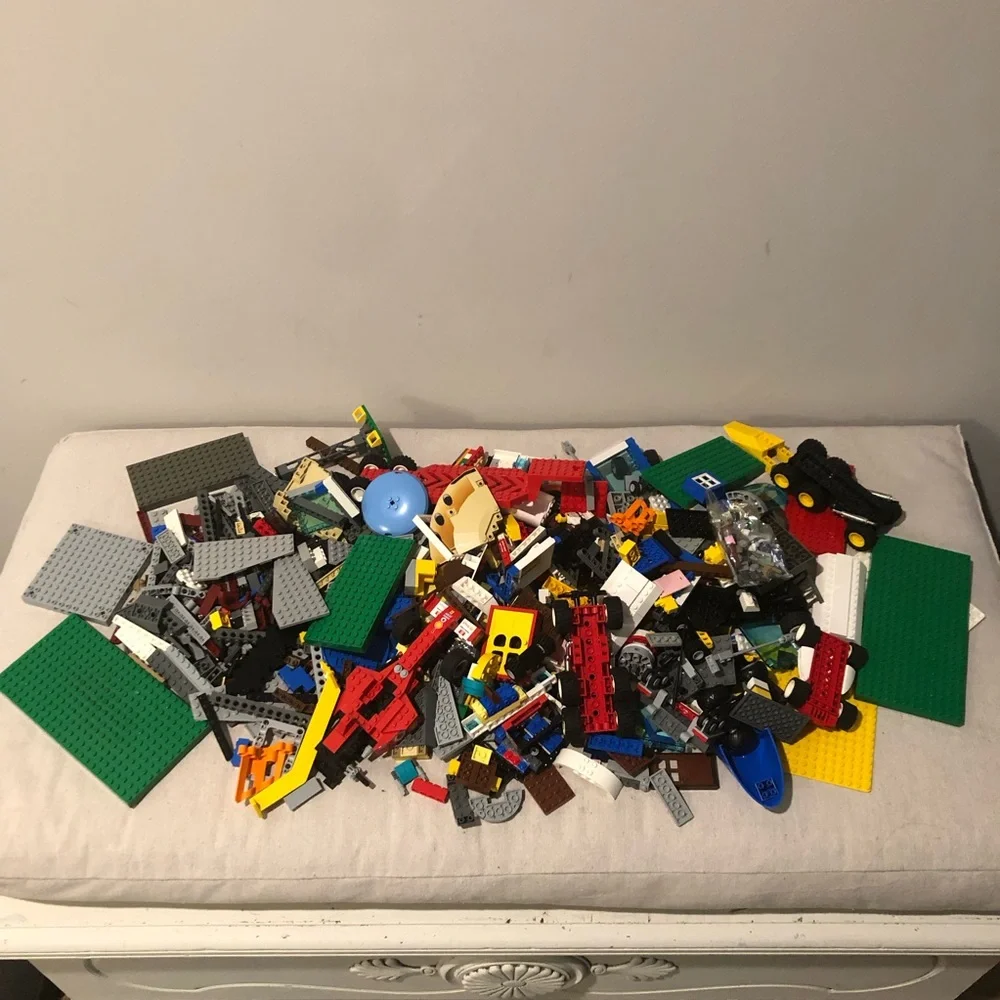 Random Miscellaneous LEGO Parts in Plastic Bin. NO Mini Figs. Please Read